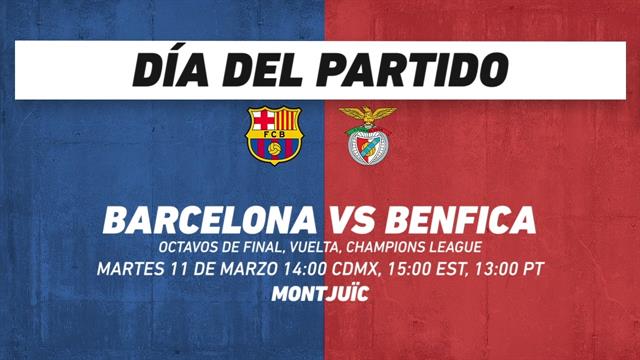 Barcelona vs Benfica, frente a frente: Champions League