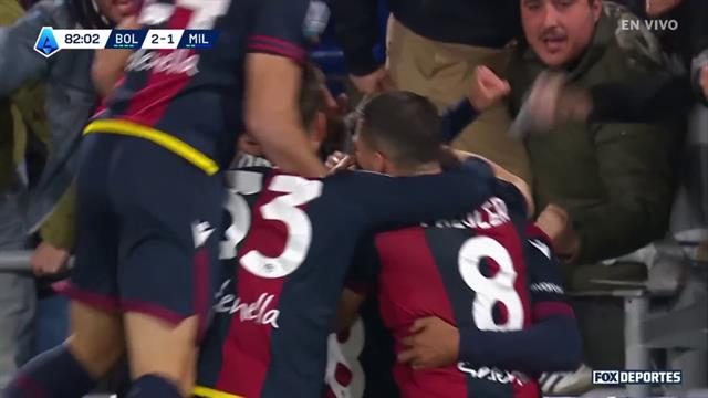 Gol, Bologna 2-1 Milan: Serie A