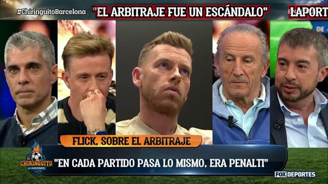 "En cada partido pasa lo mismo", Hansi Flick criticó al arbitraje con el Barcelona: El Chiringuito