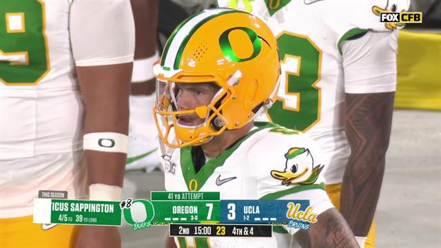 Field Goal, Oregon 10-3 UCLA: College Football