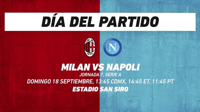 Milan vs Napoli, frente a frente: Serie A