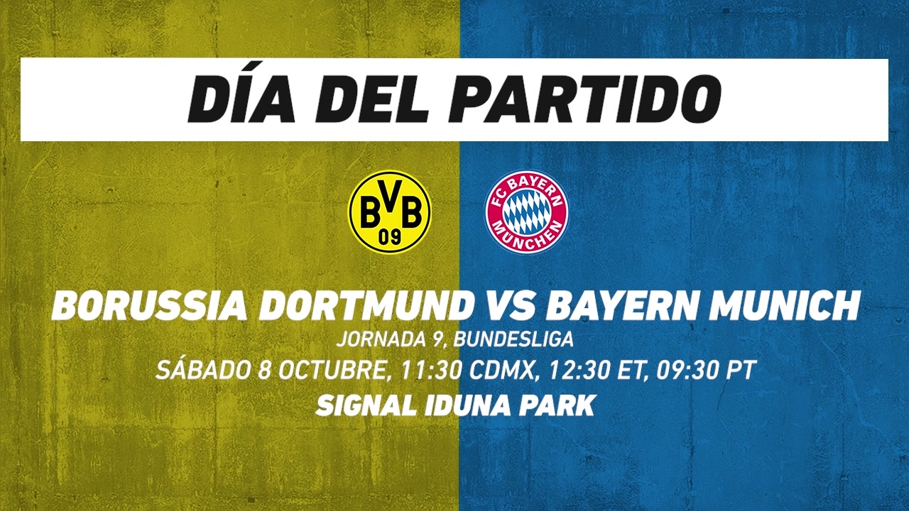 Dortmund vs Bayern Munich, frente a frente: Bundesliga