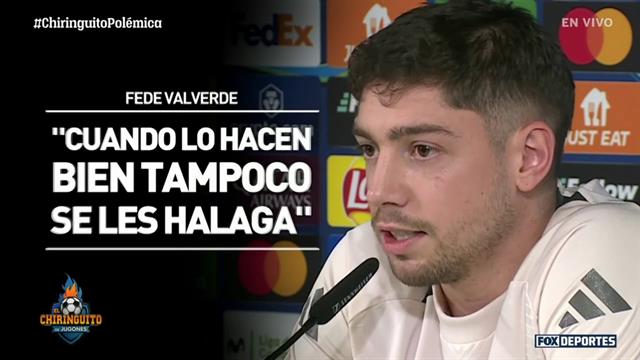 Fede Valverde, volante del Real Madrid, defiende a los árbitros: El Chiringuito