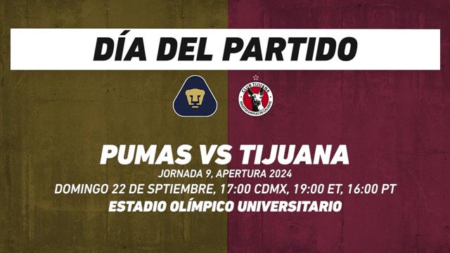 Pumas vs Tijuana, frente a frente: Liga MX