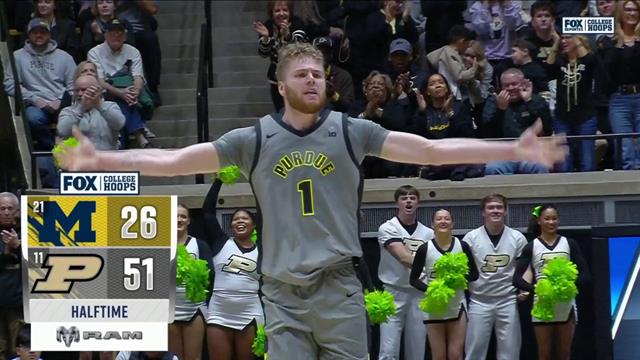 Medio tiempo, Michigan 26-51 Purdue : College Basketball