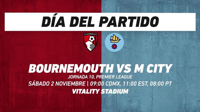 Bournemouth vs Manchester City, frente a frente: Premier League