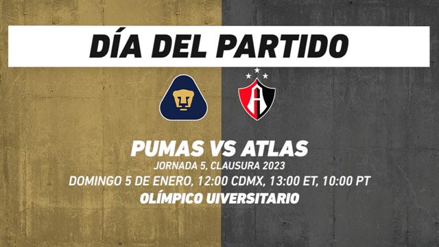 Pumas vs Atlas: Liga MX