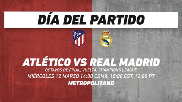 Atlético de Madrid vs Real Madrid, frente a frente: Champions League