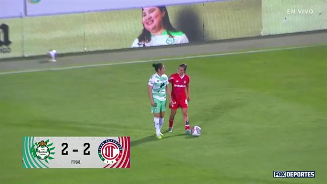 Resumen, Santos 2-2 Toluca: Liga MX Femenil