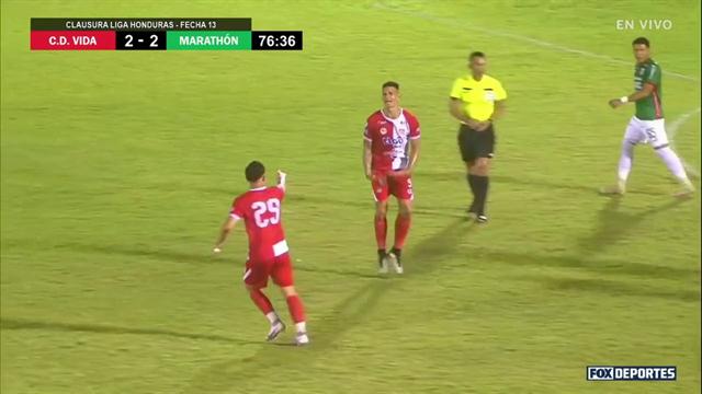 Gol, CD Vida 2-2 Marathón: Liga Nacional de Honduras