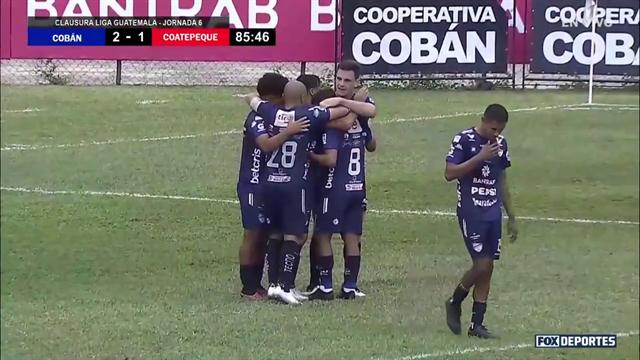 Gol, Cobán Imperial 2-1 Coatepeque: Liga Nacional de Guatemala