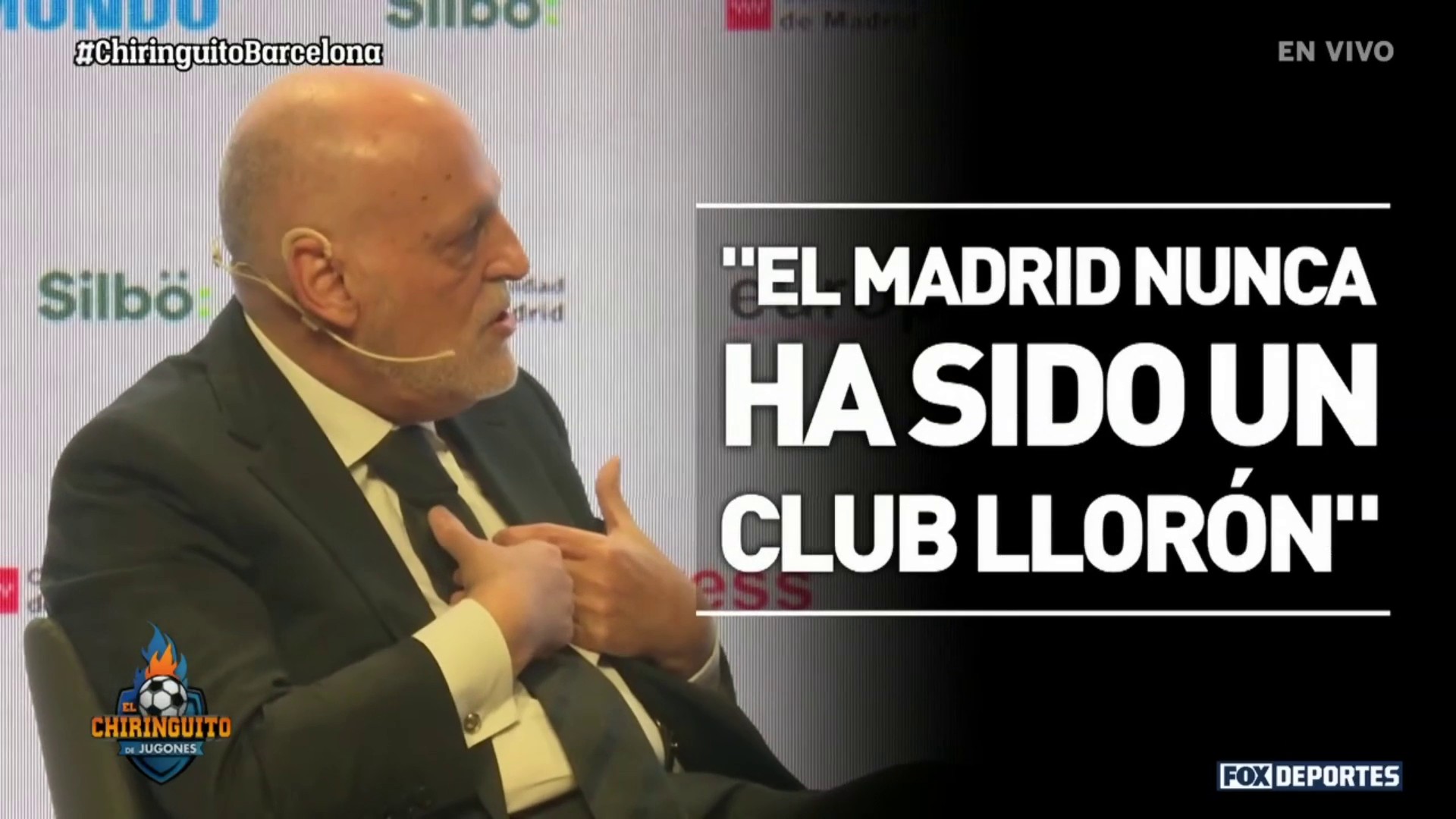 "El Real Madrid nunca ha sido un club llorón", dice el presidente de La Liga: El Chiringuito