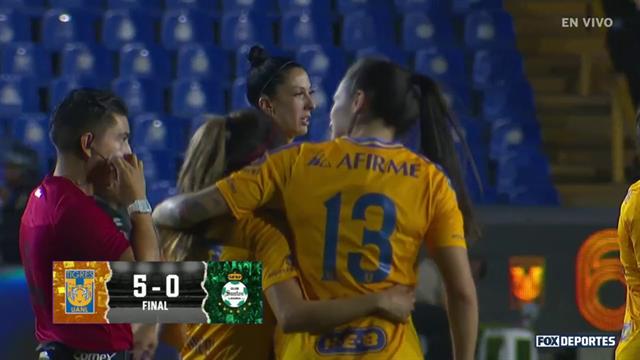 Resumen, Tigres 5-0 Santos: Liga MX Femenil