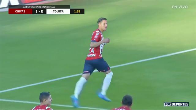 Gol, Chivas 1-0 Toluca: Amistoso Internacional