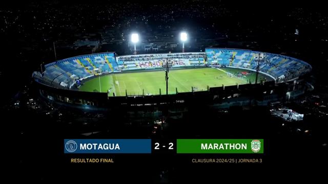 Resumen, Motagua 2-2 Marathón: Liga de Honduras