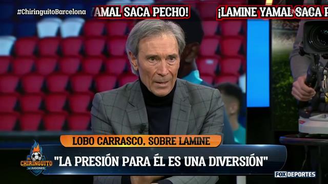 "La presión es una diversión para Lamine Yamal", 'Lobo' Carrasco lo defiende: El Chiringuito