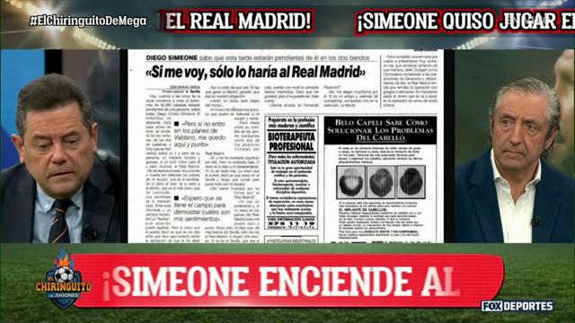 "Si me voy, solo lo haría al Real Madrid", palabras de Simeone cuando era jugador: El Chiringuito