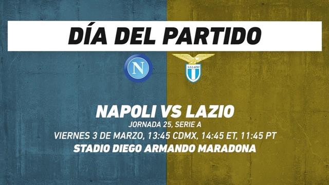 Napoli vs Lazio, frente a frente: Serie A