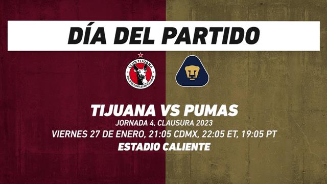 Tijuana vs Pumas, frente a frente: Liga MX