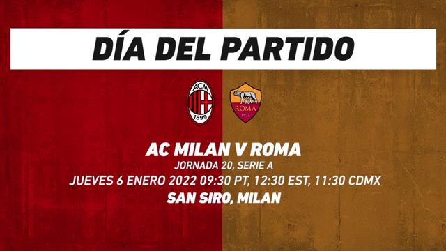 Milan vs Roma, frente a frente: Serie A