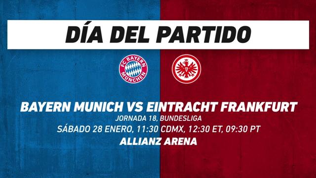 Bayern Munich vs Eintracht Frankfurt, frente a frente: Bundesliga
