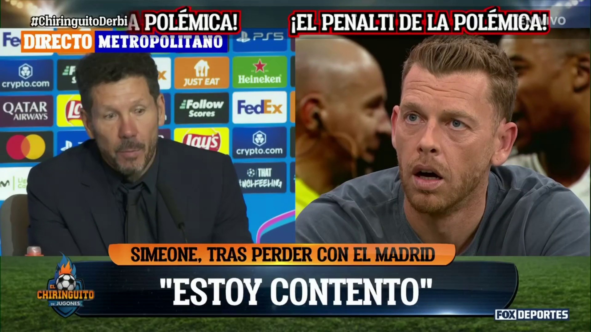 “Si alguien vió que se movió el balón que alce la mano” Diego Simeone: El Chiringuito