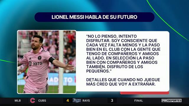 Messi reflexiona sobre su eventual retiro del futbol: Punto Final