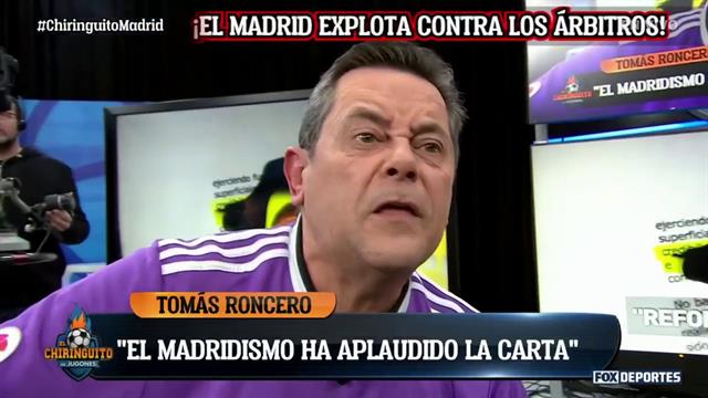 "Vergüenza del arbitraje español", Tomás Roncero defiende al Real Madrid: El Chiringuito