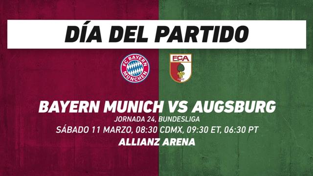 Bayern Munich vs Augsburg, frente a frente: Bundesliga