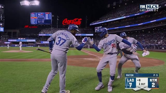 HR, LA Dodgers 7-2 NY Mets: MLB