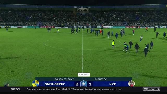 Resumen, Saint-Brieuc 2-1 Nice: Copa de Francia