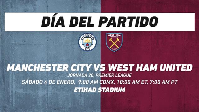 Manchester City vs West ham, frente a frente: Premier League