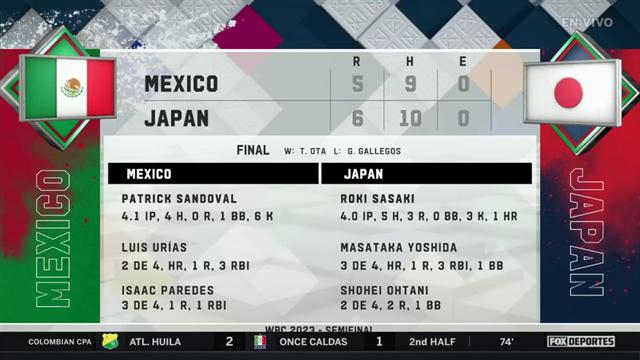 Resumen, México 5-6 Japón: Clásico Mundial de Béisbol