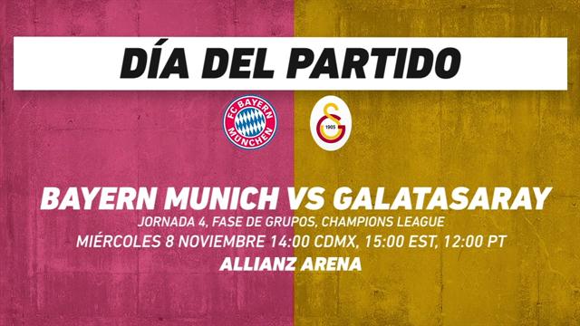 Bayern Munich vs Galatasaray, frente a frente: Champions League