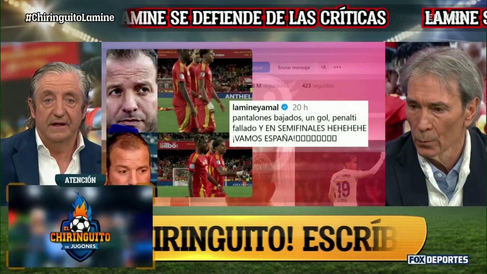 Lamine Yamal no se quedó callado y le respondió a Rafael van der Vaart: El Chiringuito