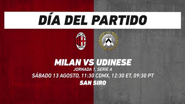 Milan vs Udinense, frente a frente: Serie A