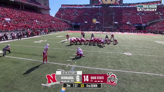 Field Goal, Nebraska 9-14 Ohio State: College Football