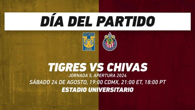 Tigres vs Chivas, frente a frente: Liga MX