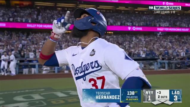 HR, NY Yankees 1-3 LA Dodgers: MLB