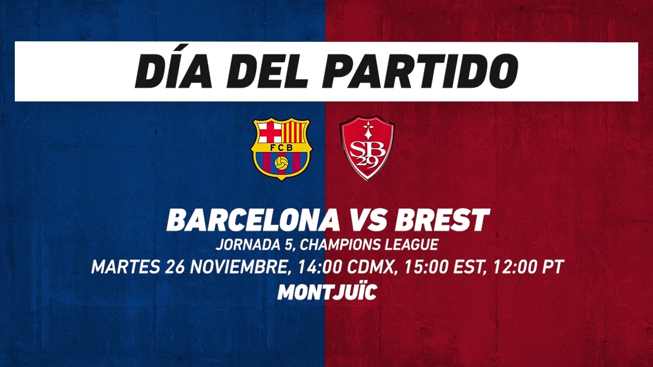 Barcelona vs Brest, frente a frente: Champions League