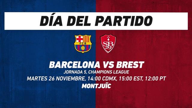 Barcelona vs Brest, frente a frente: Champions League