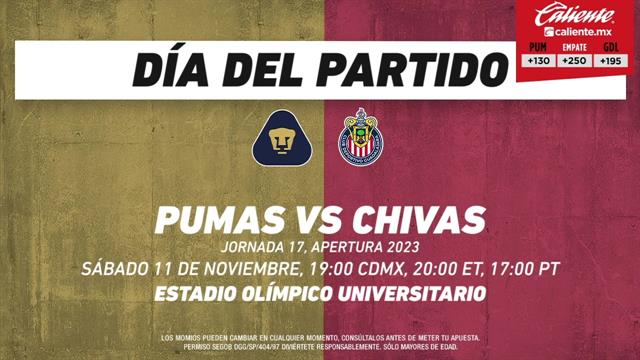 Pumas vs Chivas, frente a frente: Liga MX