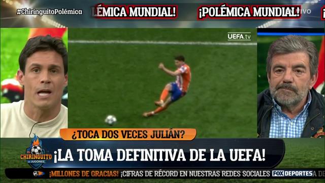 ¿Es claro que Julian Álvarez toca 2 veces el balón en el penalti?: El Chiringuito