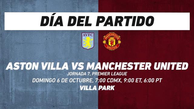 Aston Villa v Manchester United, frente a frente: Premier League