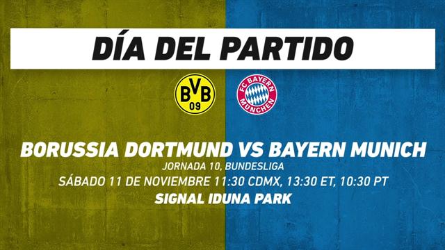 Borussia Dortmund vs Bayern Munich, frente a frente: Bundesliga