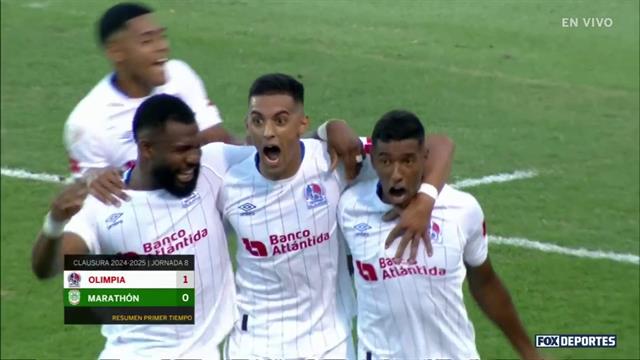 Gol, Olimpia 1-0 Marathón : Liga de Honduras