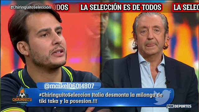 Juanfe la pasa mal en el plato por atacar a los críticos de la selección: El Chiringuito