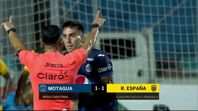 Resumen, Motagua 1-1 Real España: Liga de Honduras