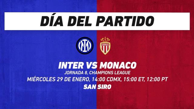 Inter vs Monaco, frente a frente: Champions League