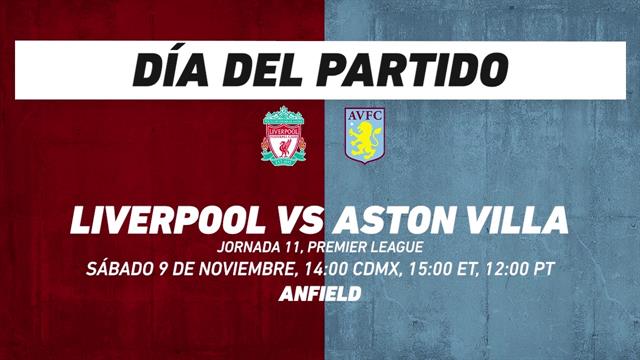 Liverpool vs Aston Villa, frente a frente: Premier League